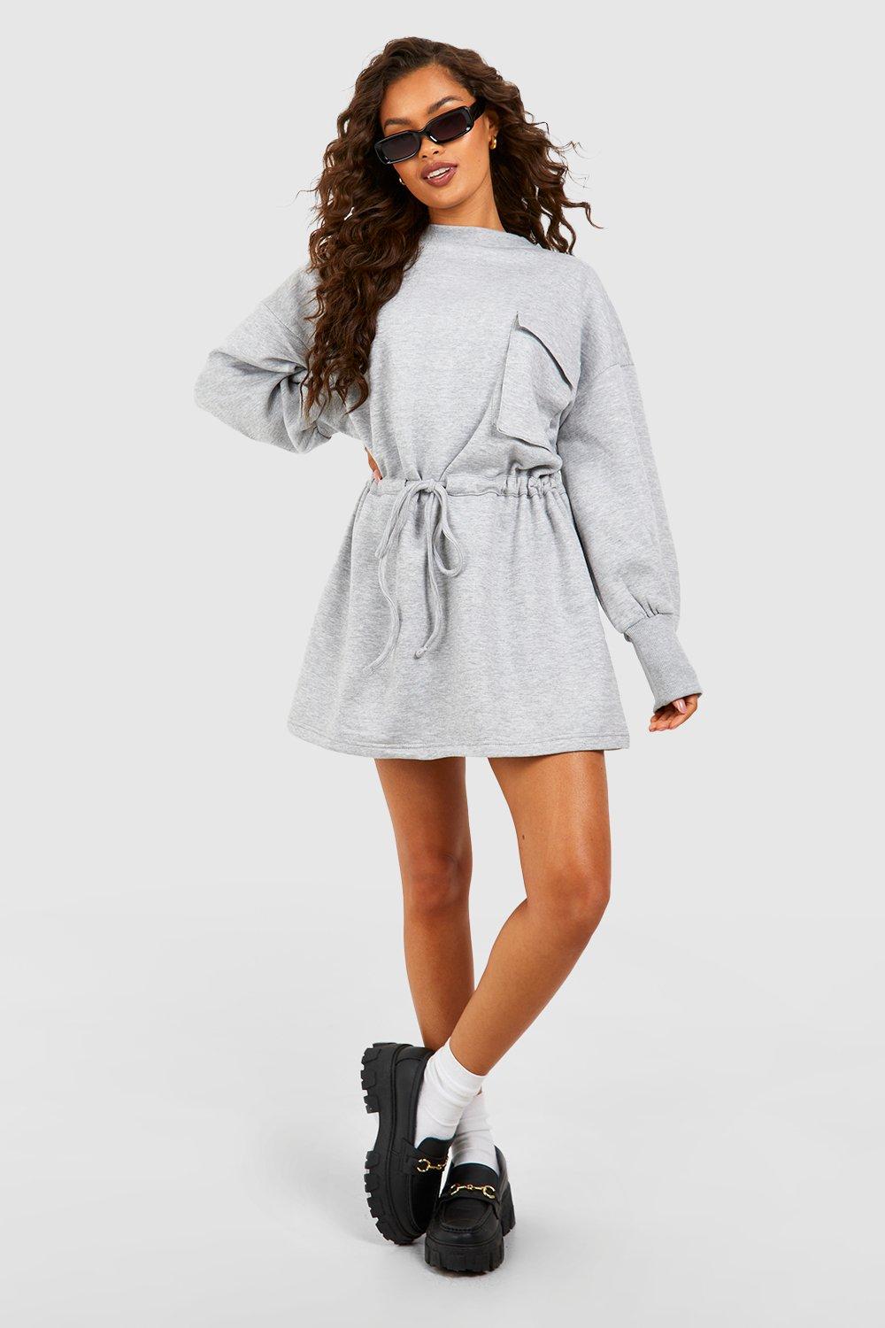 Oversized sweater clearance dress with pockets